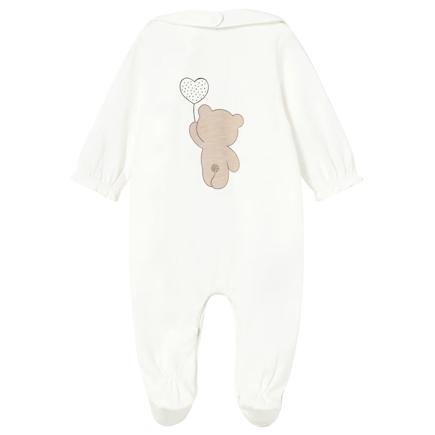 Baby Girls Ivory Teddy Bear Babygrow Set, 1, hi-res