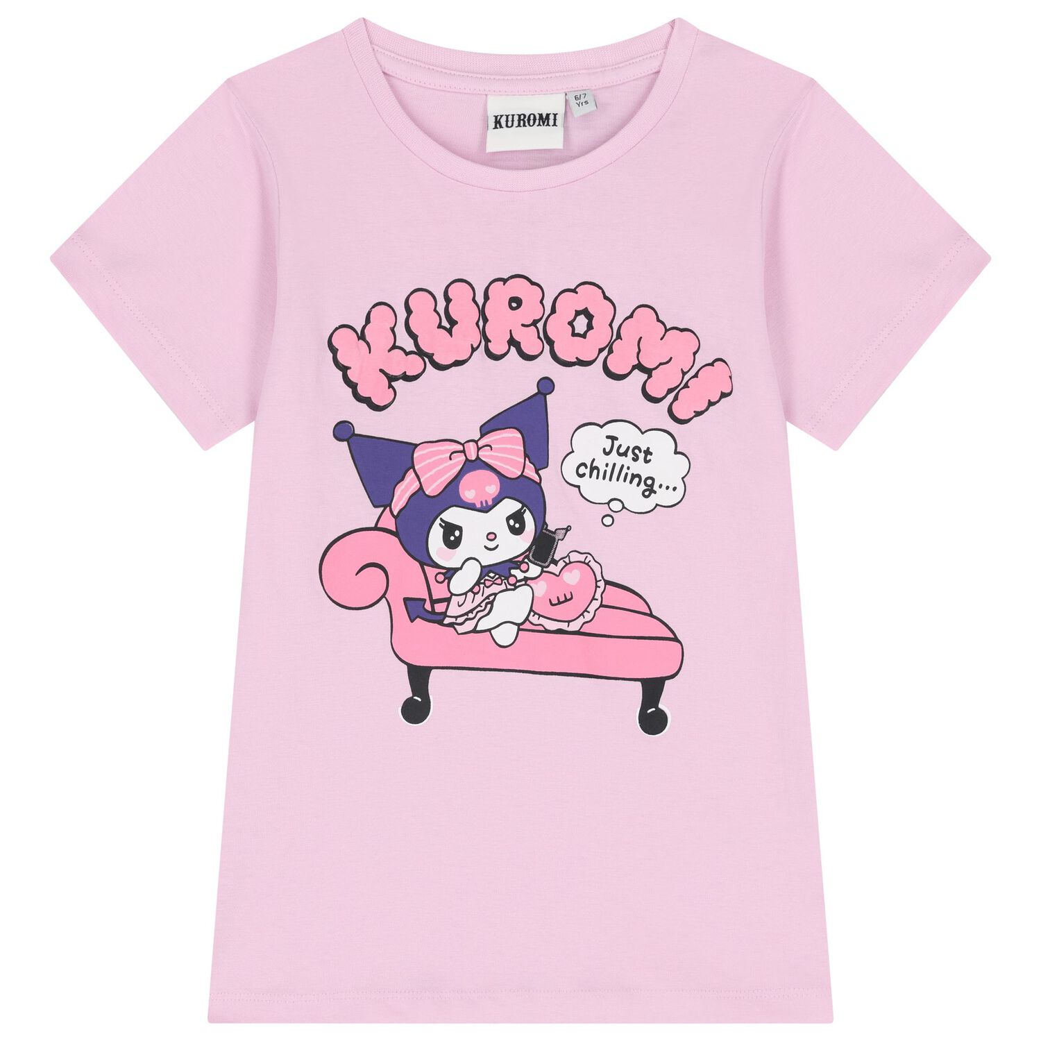 Girls Pink Kuromi Shorts Set, 1, hi-res