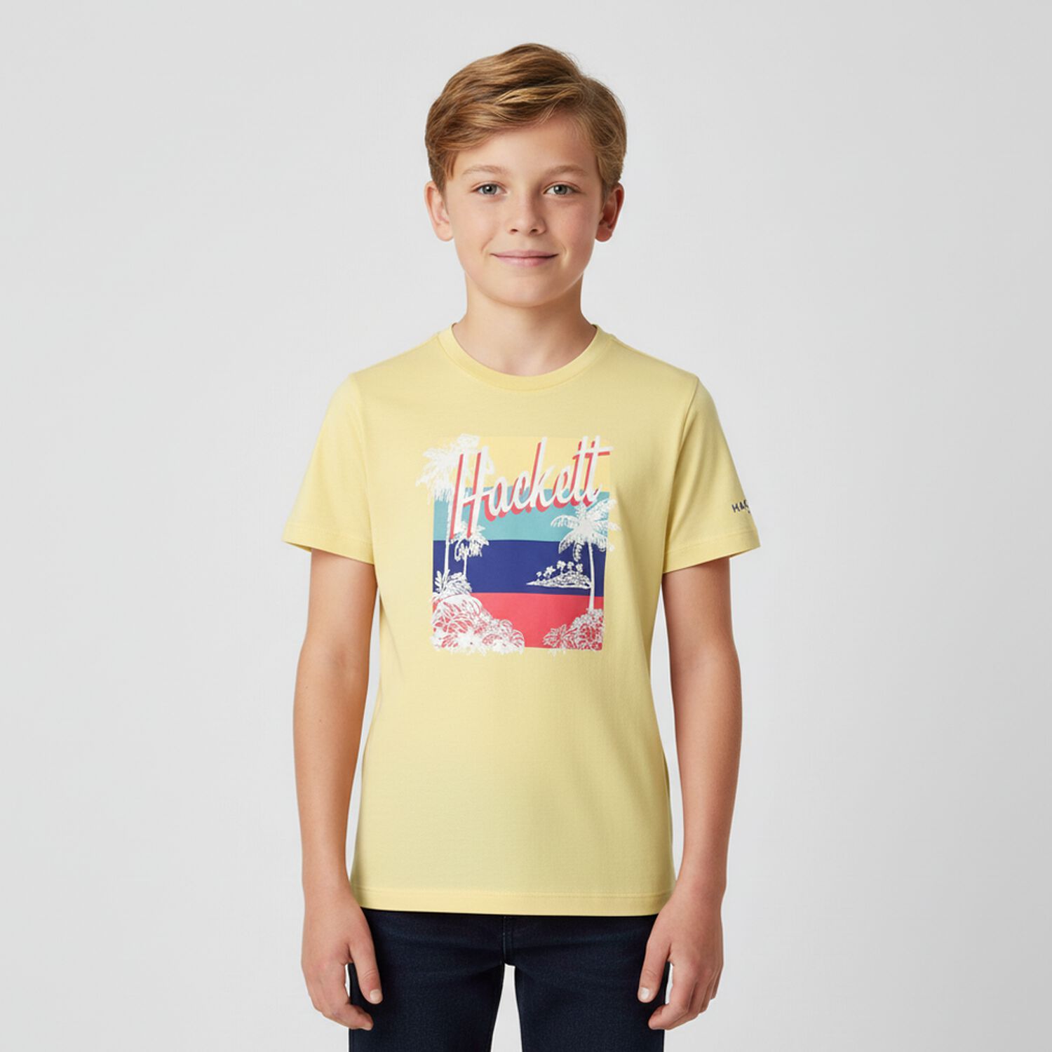 Boys Yellow Logo T-Shirt, 1, hi-res