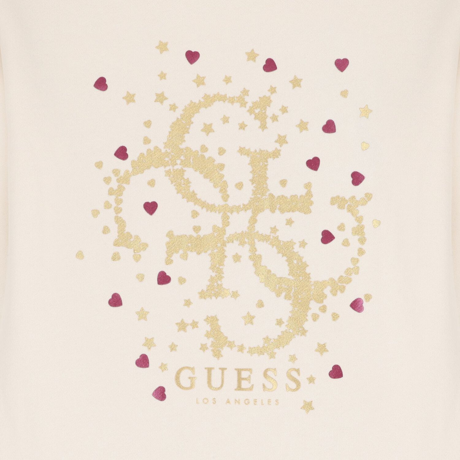 فستان بناتي بشعار باللون العاجي والأحمر, 1, hi-res