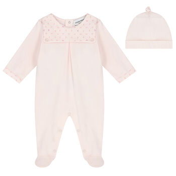 Pink Logo Babygrow Set