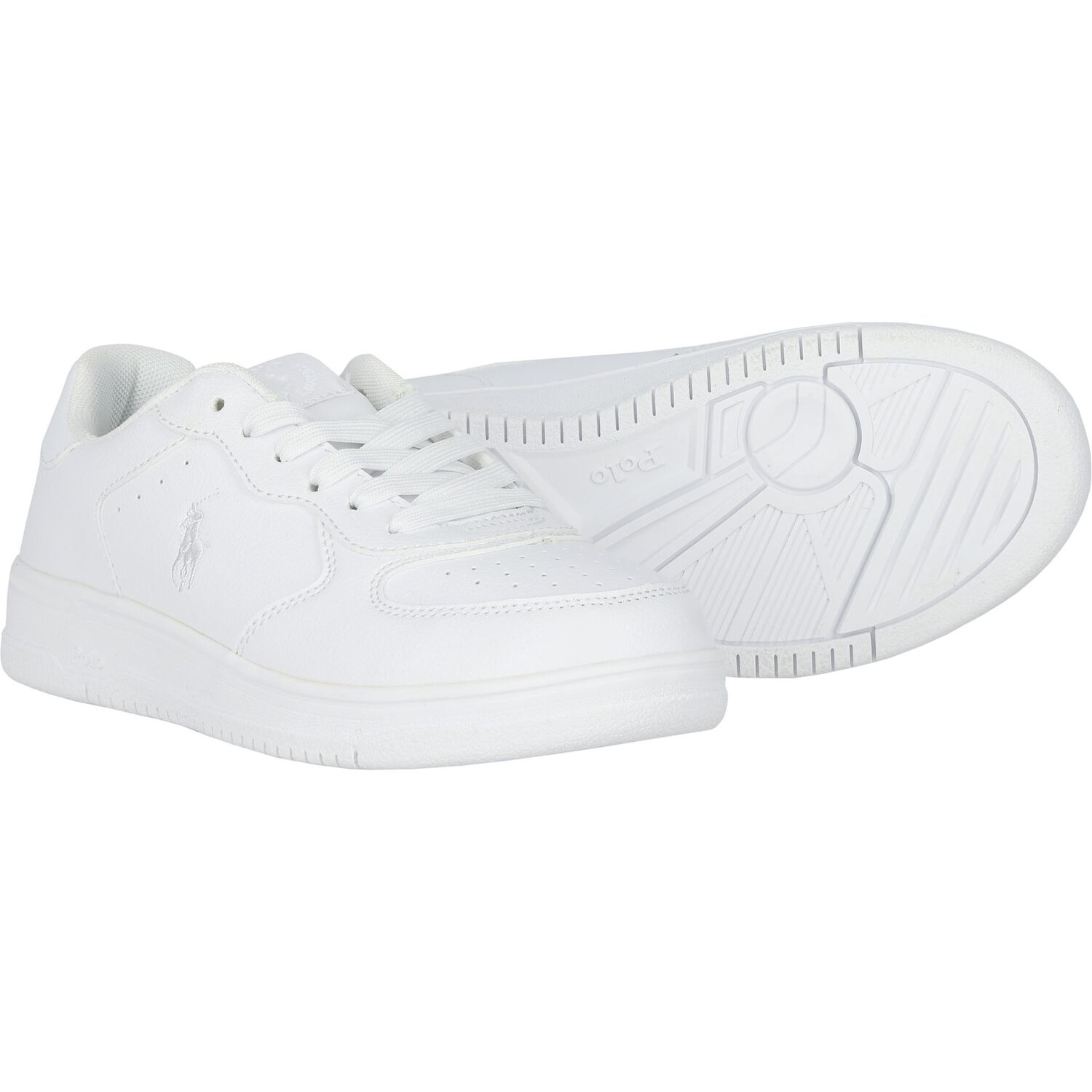 White Logo Trainers, 1, hi-res
