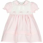 Baby Girls Pink & White Dress Set, 1, hi-res