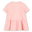Younger Girls Pink Logo Dress, 1, hi-res