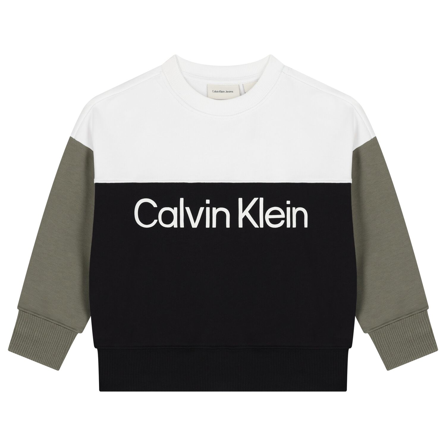 Boys Black, Green & White Logo Sweatshirt, 1, hi-res image number null