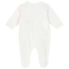 Brown & White Cotton Teddy Bear Babygrows ( 2-Pack ), 1, hi-res