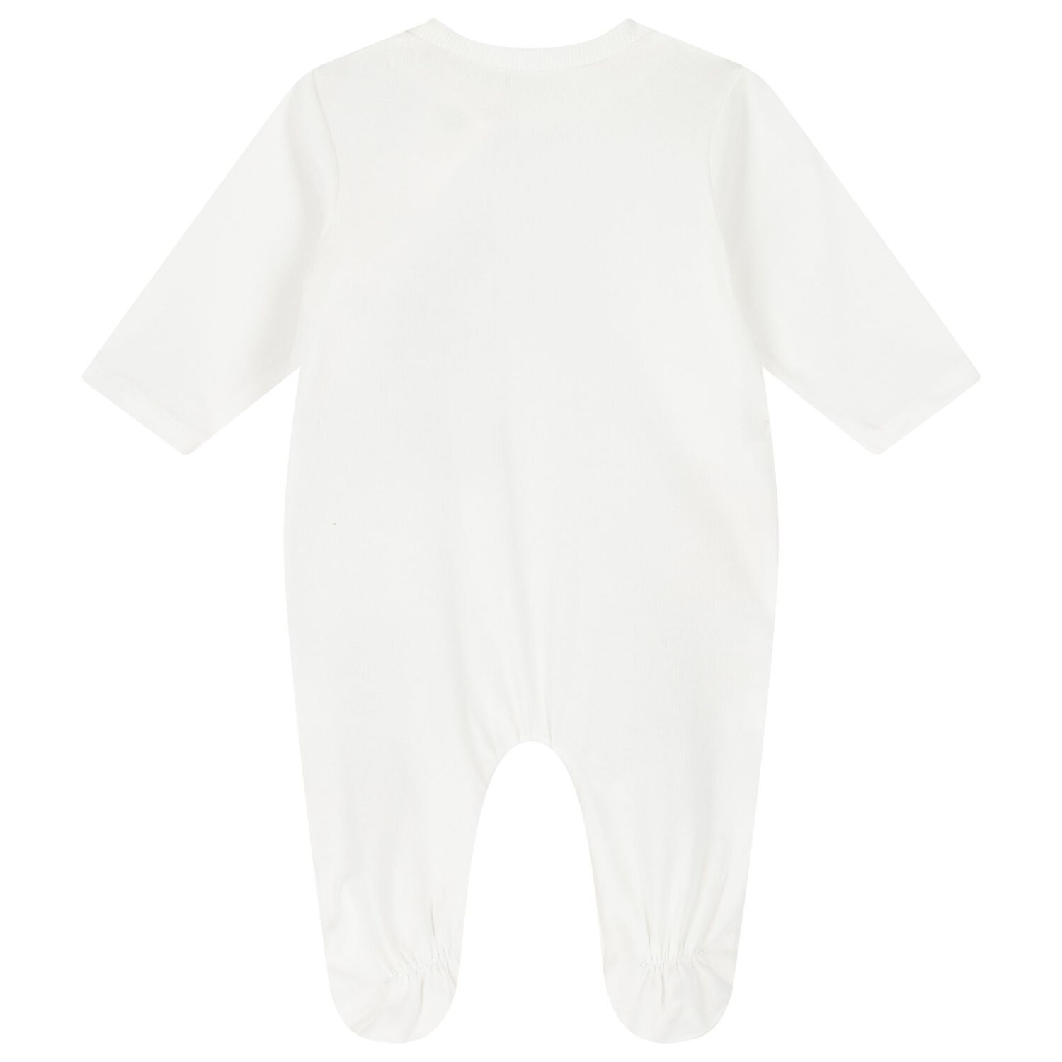 Brown & White Cotton Teddy Bear Babygrows ( 2-Pack ), 1, hi-res