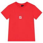 Boys Red Logo T-Shirt, 2, hi-res