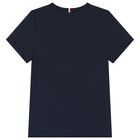 Boys Navy Blue Logo T-Shirt, 1, hi-res