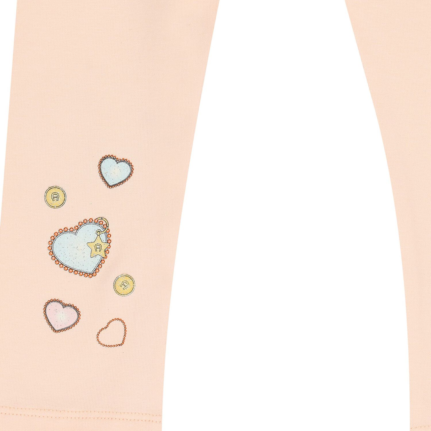 Younger Girls White & Pink Leggings Set, 1, hi-res