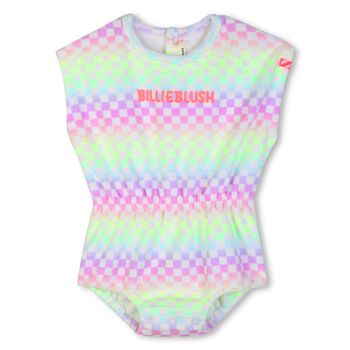 Younger Girls Multi-Coloured Checkered Playsuit