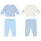 بدلة رياضية أولاد باللون الأزرق والعاجي ( 2 قطع), 1, hi-res