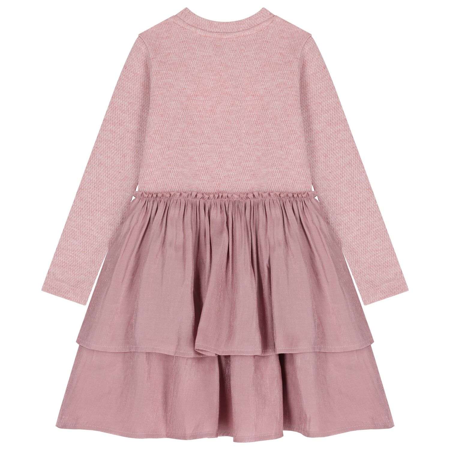 Girls Pink Knitted Dress, 1, hi-res image number null