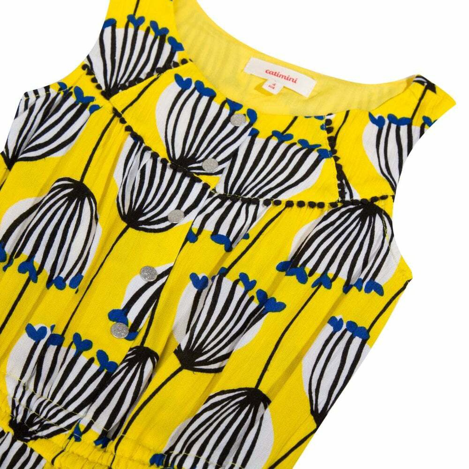 Girls Yellow Jumpsuit, 1, hi-res