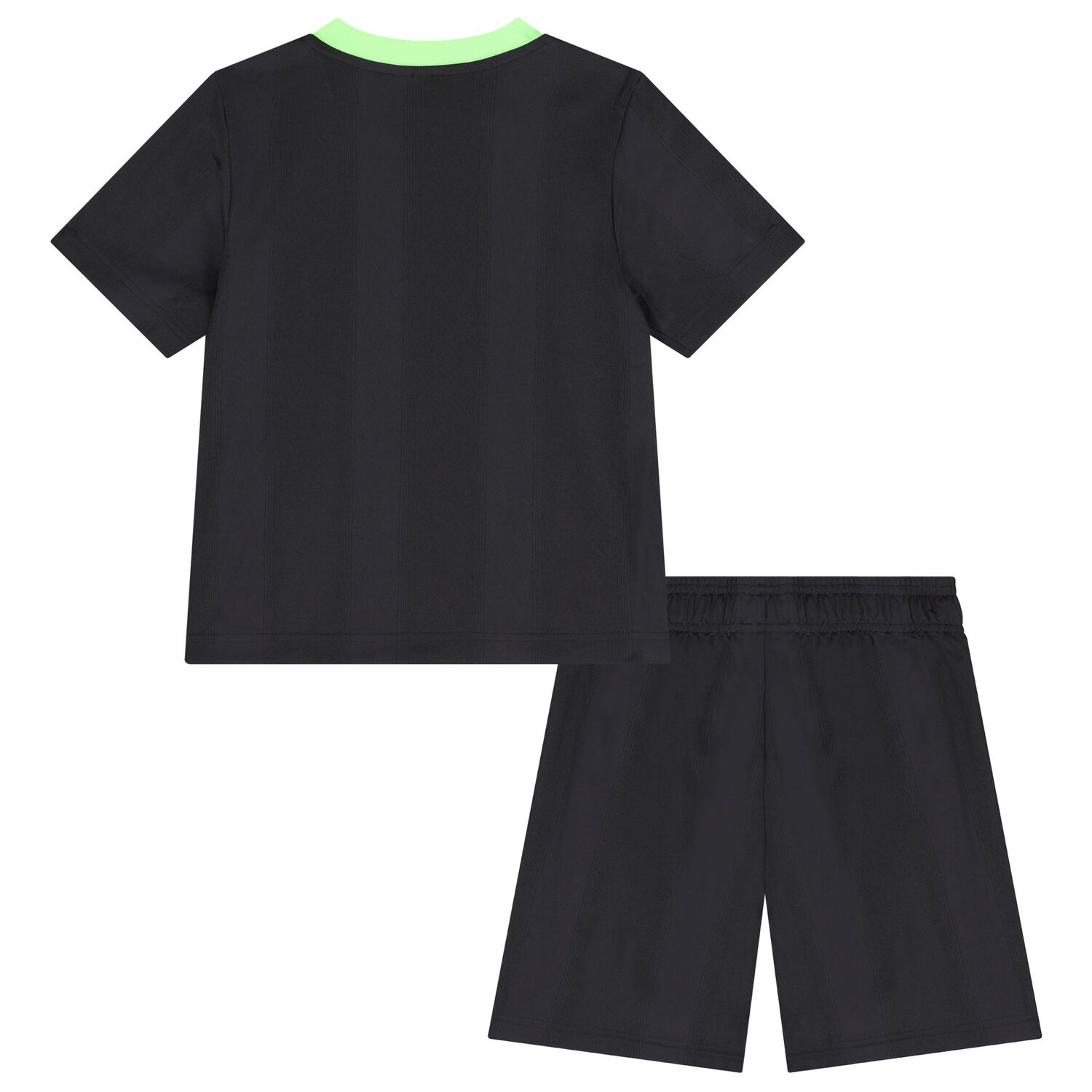 Black & Green Logo Shorts Set, 1, hi-res