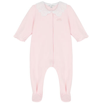Baby Girls Pink Logo Babygrow