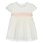 Baby Girls White & Pink Tulle Dress Set, 1, hi-res