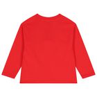 Girls Red Logo Long Sleeve Top, 2, hi-res