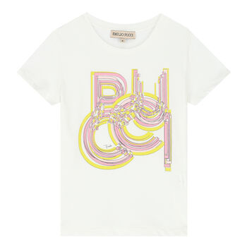 Girls White Logo T-Shirt