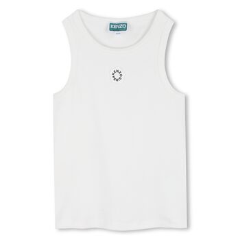 Girls White Logo Top