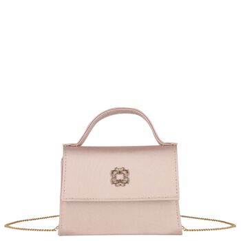Girls Pink Crepe Handbag