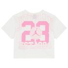 Girls White & Pink Jordan Logo T-Shirt, 1, hi-res
