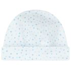 Baby Boys White & Blue Stars Hat, 1, hi-res