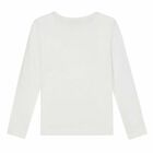 Girls Ivory & Gold Cotton Top, 1, hi-res