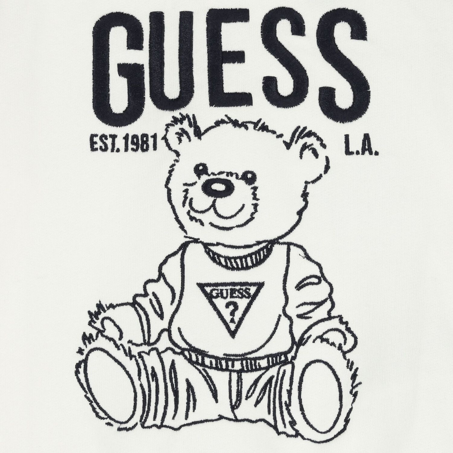 طقم بنطلون اولاد بالشعار بطبعه تيدى بير باللون العاجى و الازرق , 1, hi-res