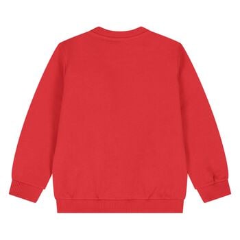Younger Red Teddy Bear Logo Sweatshirt