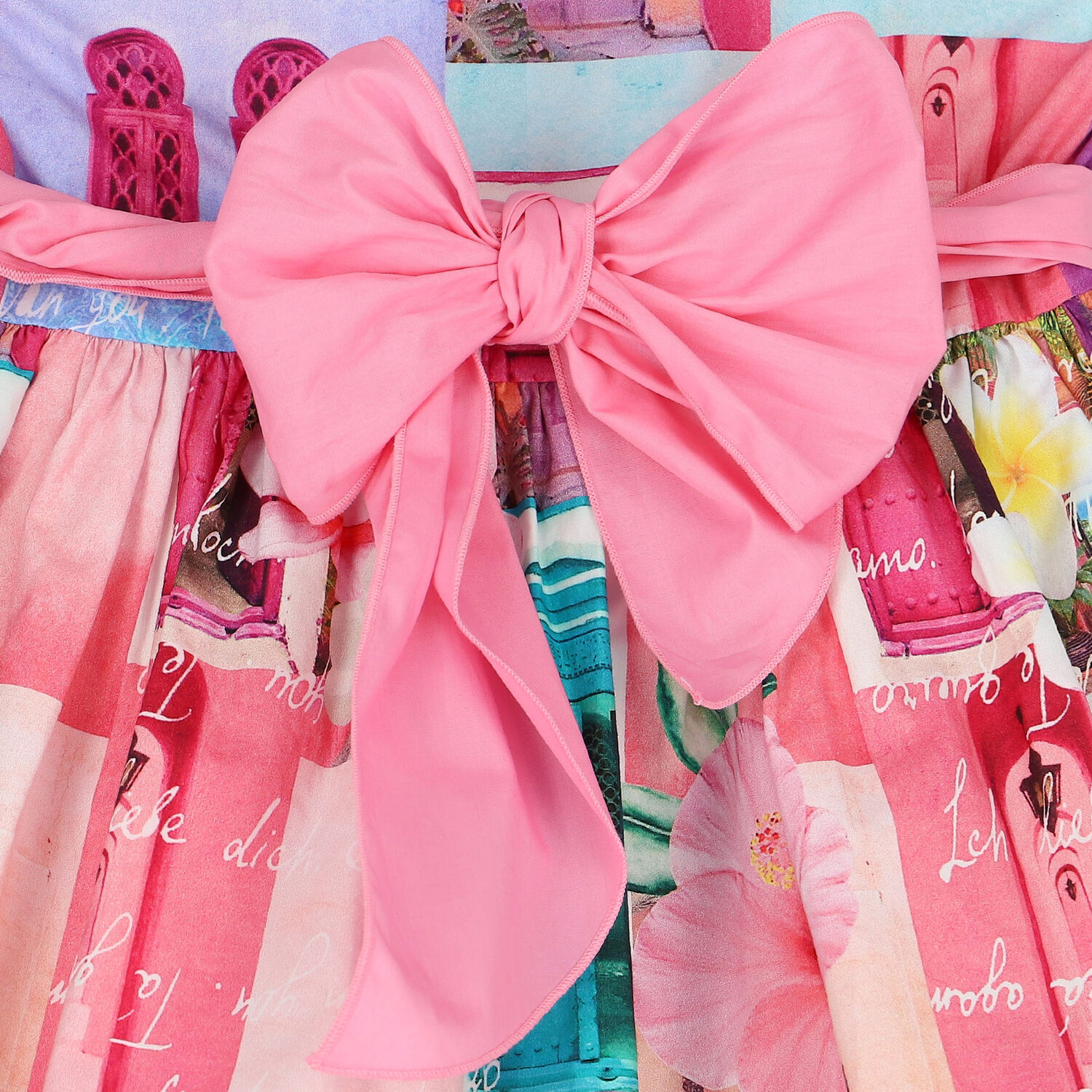 فستان بطبعة باللون الوردي, 1, hi-res