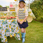 Girls Navy Blue Sandals, 5, hi-res