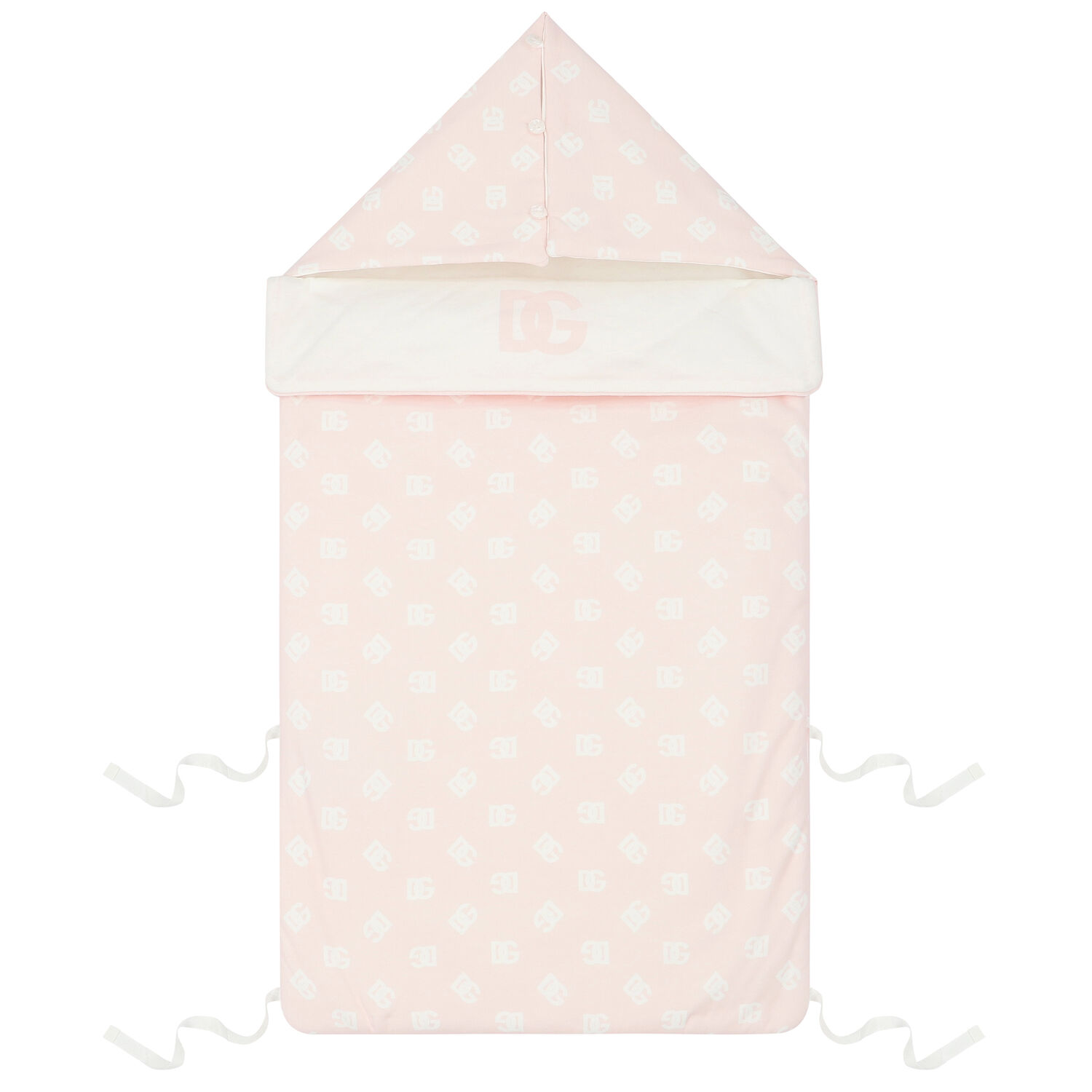 Baby Girls Pink & Ivory Logo Nest, 1, hi-res image number null