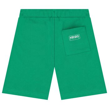 Boys Green Logo Shorts