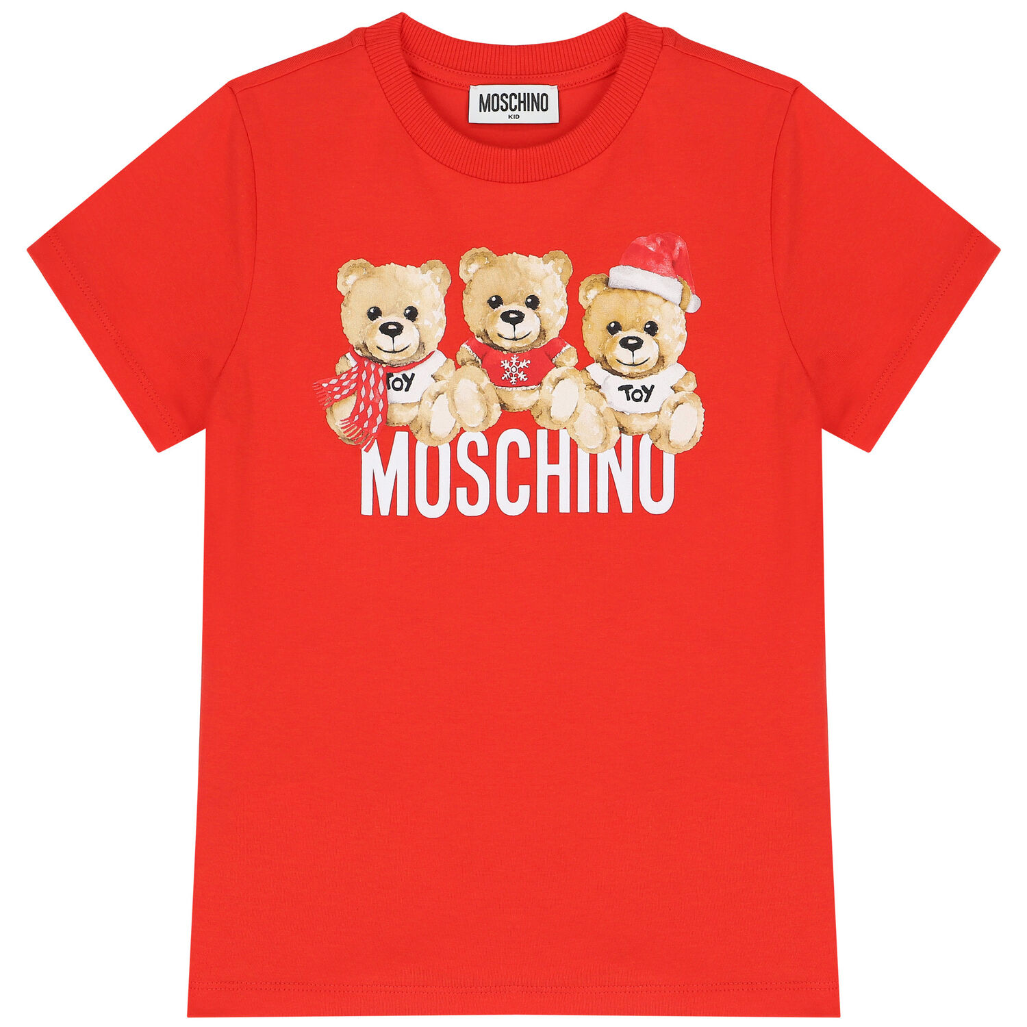 Red Teddy Bear Logo T-Shirt, 1, hi-res