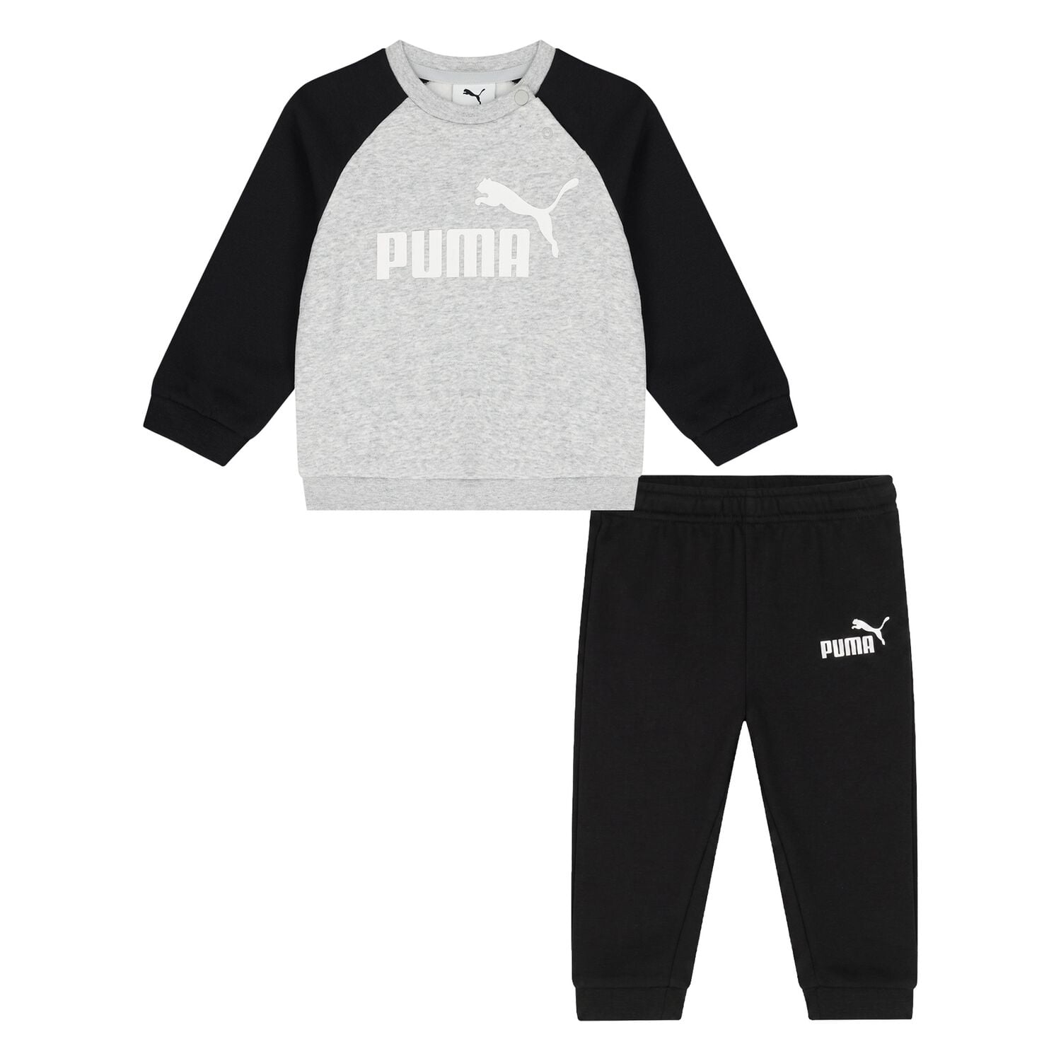 Younger Boys Black & Grey Logo Tracksuit, 1, hi-res