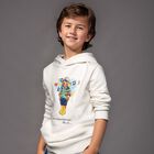 توب أولاد هودي بسحاب بالشعار باللون الأبيض, 1, hi-res