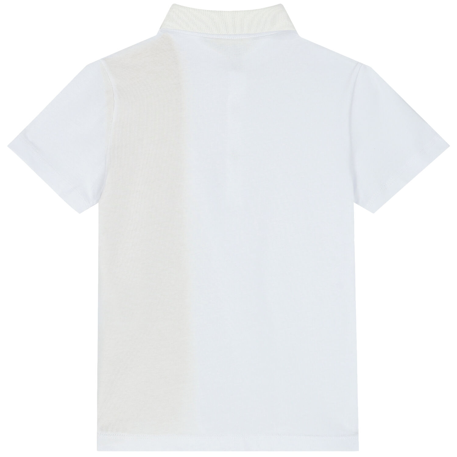 Boys White & Beige Logo Geo Map Polo Shirt, 1, hi-res