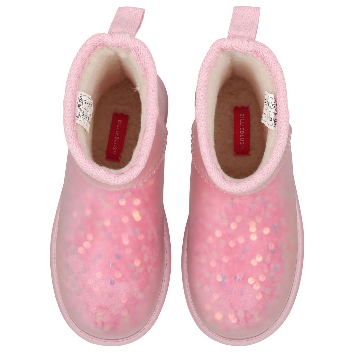 Girls Pink Sequin Logo Boots, 1, hi-res