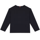 تيشيرت قطن بالشعار باللون الكحلي للأولاد, 1, hi-res