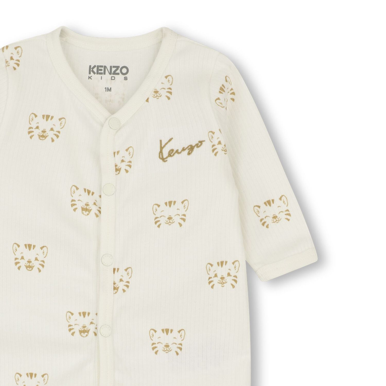 Ivory & Beige Tiger Logo Babygrow Gift Set, 1, hi-res