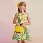 Girls Yellow Logo Leather Bag, 1, hi-res
