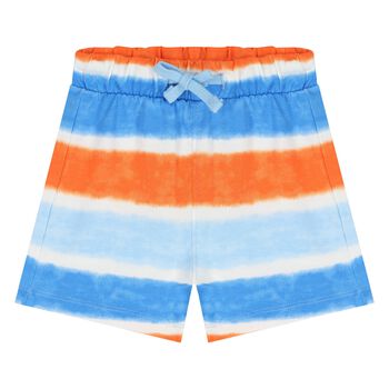 Younger Boys Orange & Blue Striped Shorts