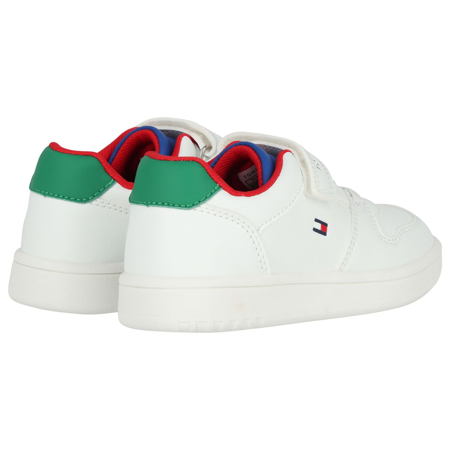 Boys White Logo Trainers, 1, hi-res