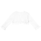 Baby Girls White Knitted Cardigan, 1, hi-res