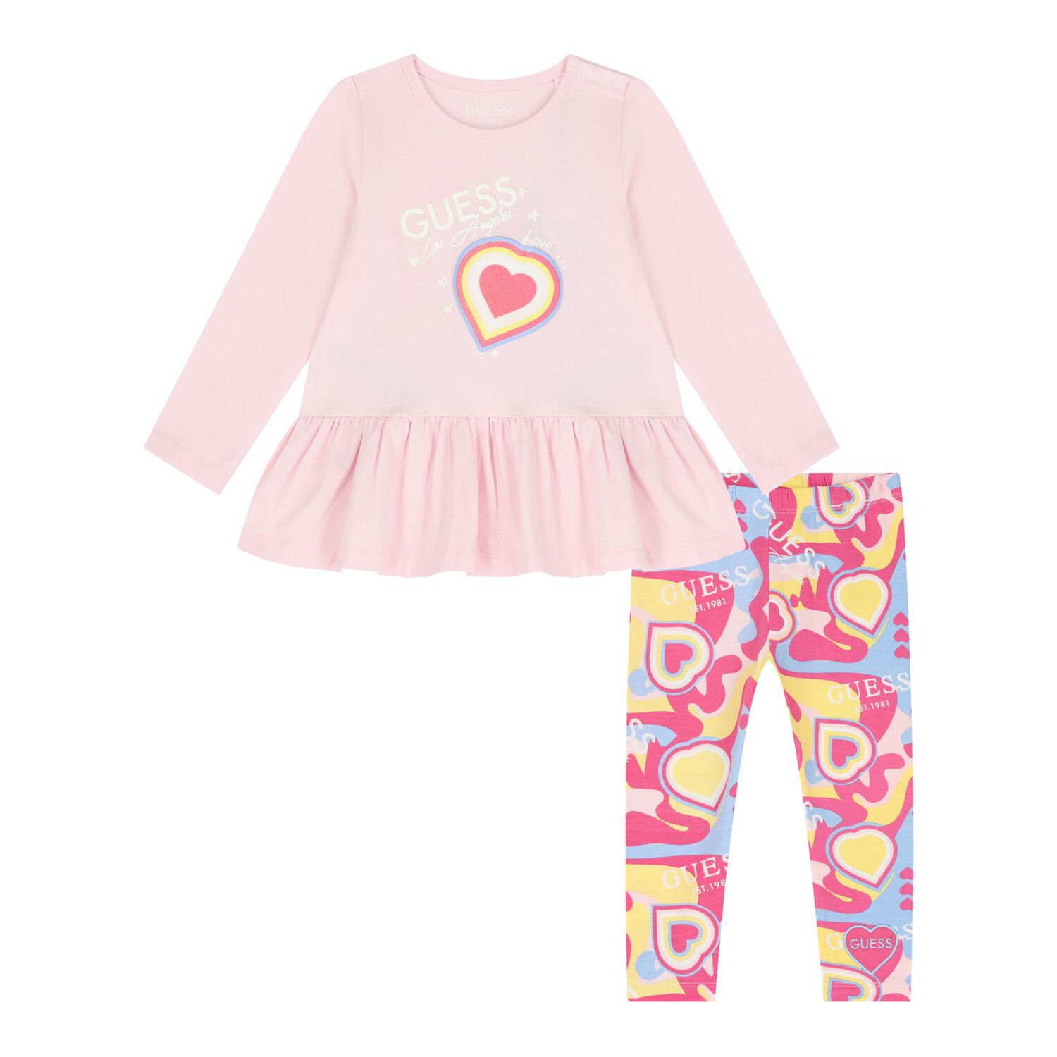 Baby Girls Pink Logo Leggings Set, 1, hi-res image number null