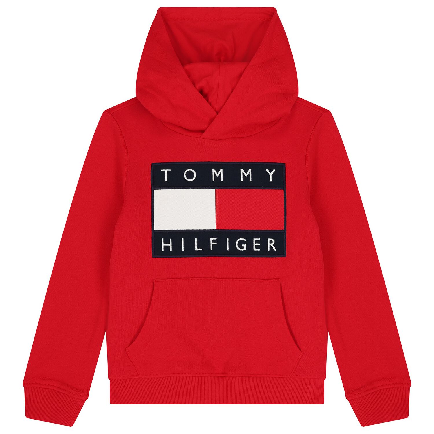Boys Red Logo Hooded Top, 2, hi-res
