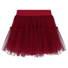 Girls White & Red Teddy Bear Skirt Set, 1, hi-res