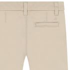 Younger Boys Beige Chino Trousers, 1, hi-res