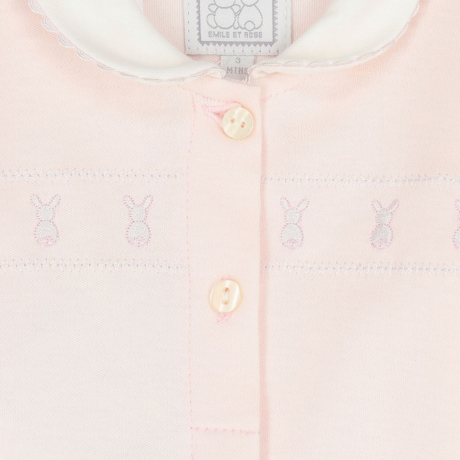 Baby Girls Pink Bunny Babygrow Set, 1, hi-res